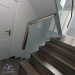 Glass staircase guardrail in a cottage in 3d max vray image