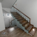 Glass staircase guardrail in a cottage in 3d max vray image