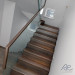 Glass staircase guardrail in a cottage in 3d max vray image