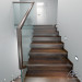 Glass staircase guardrail in a cottage in 3d max vray image