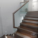 Glass staircase guardrail in a cottage in 3d max vray image