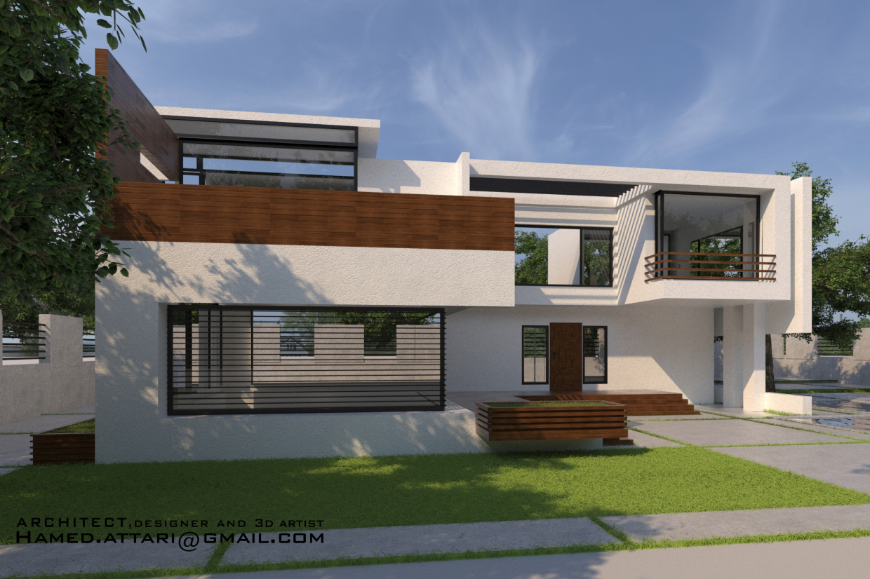 Villa em 3d max vray 3.0 imagem