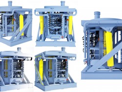 Machine en acier - une vue de différentes caméras