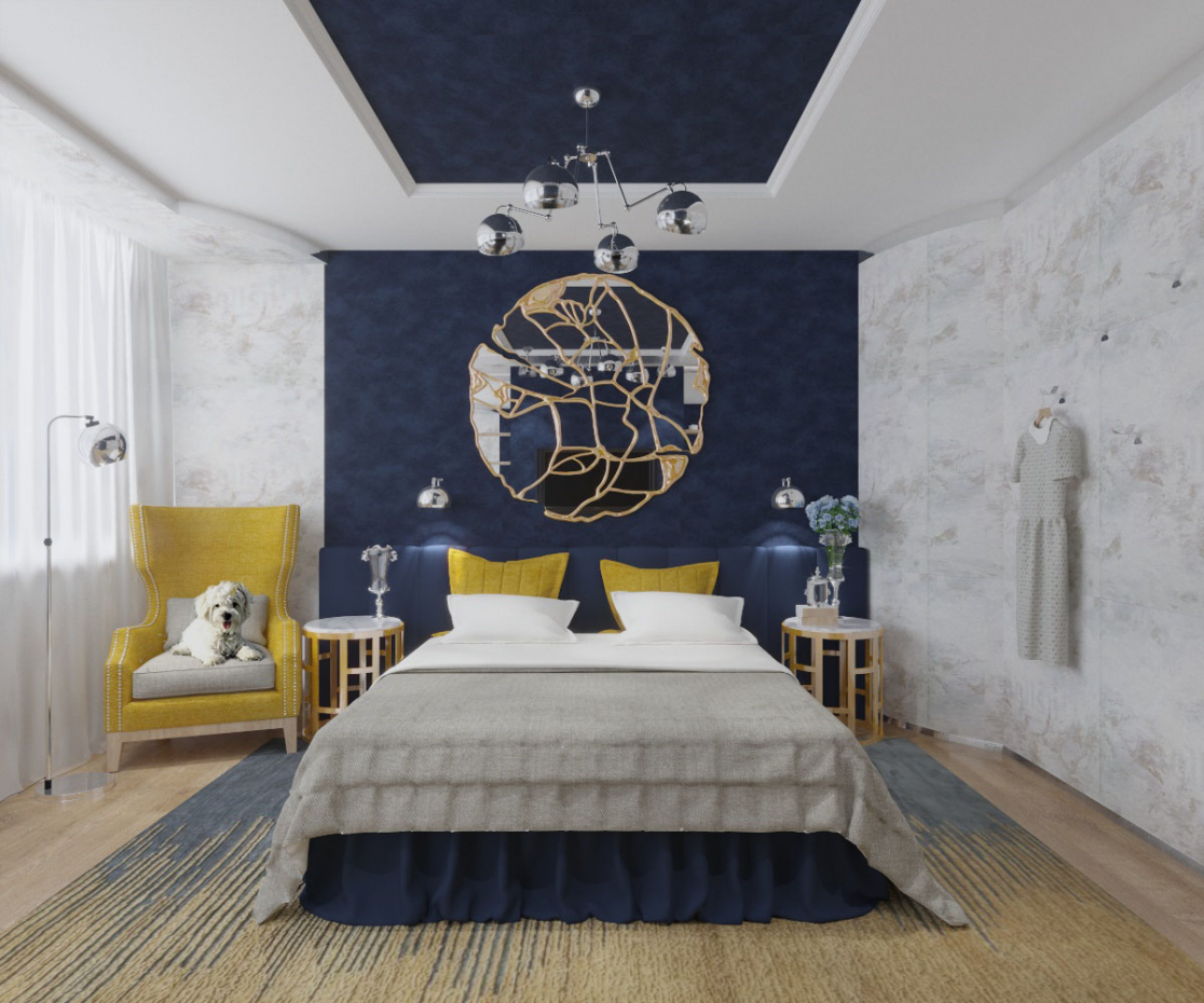 Bedroom in 3d max corona render image