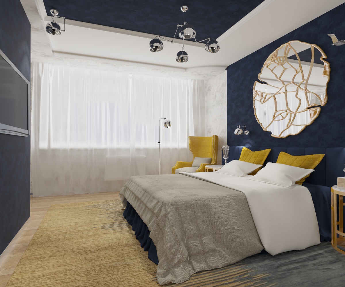 Bedroom in 3d max corona render image