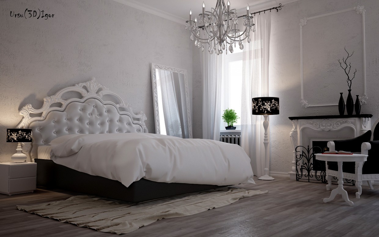 Quarto (arte deco) em 3d max vray imagem