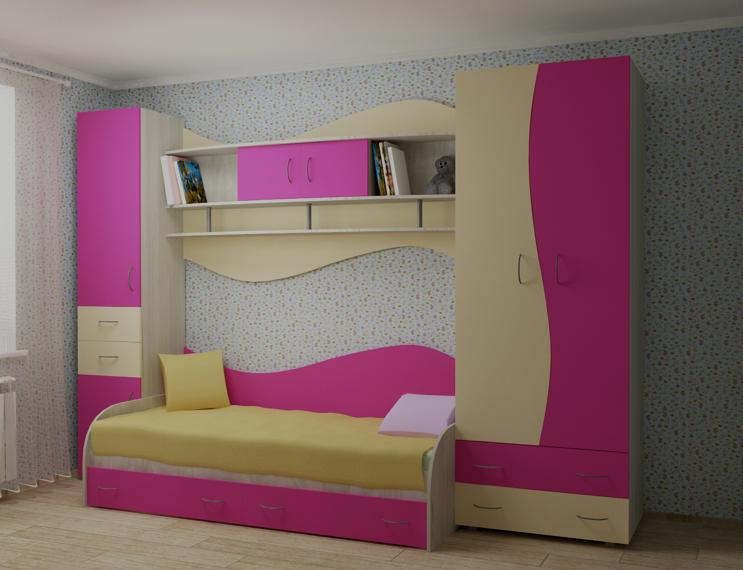 imagen de Mueble infantil ARCO IRIS en 3d max vray 3.0