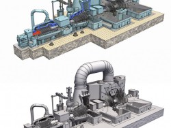 Model turbine power plant