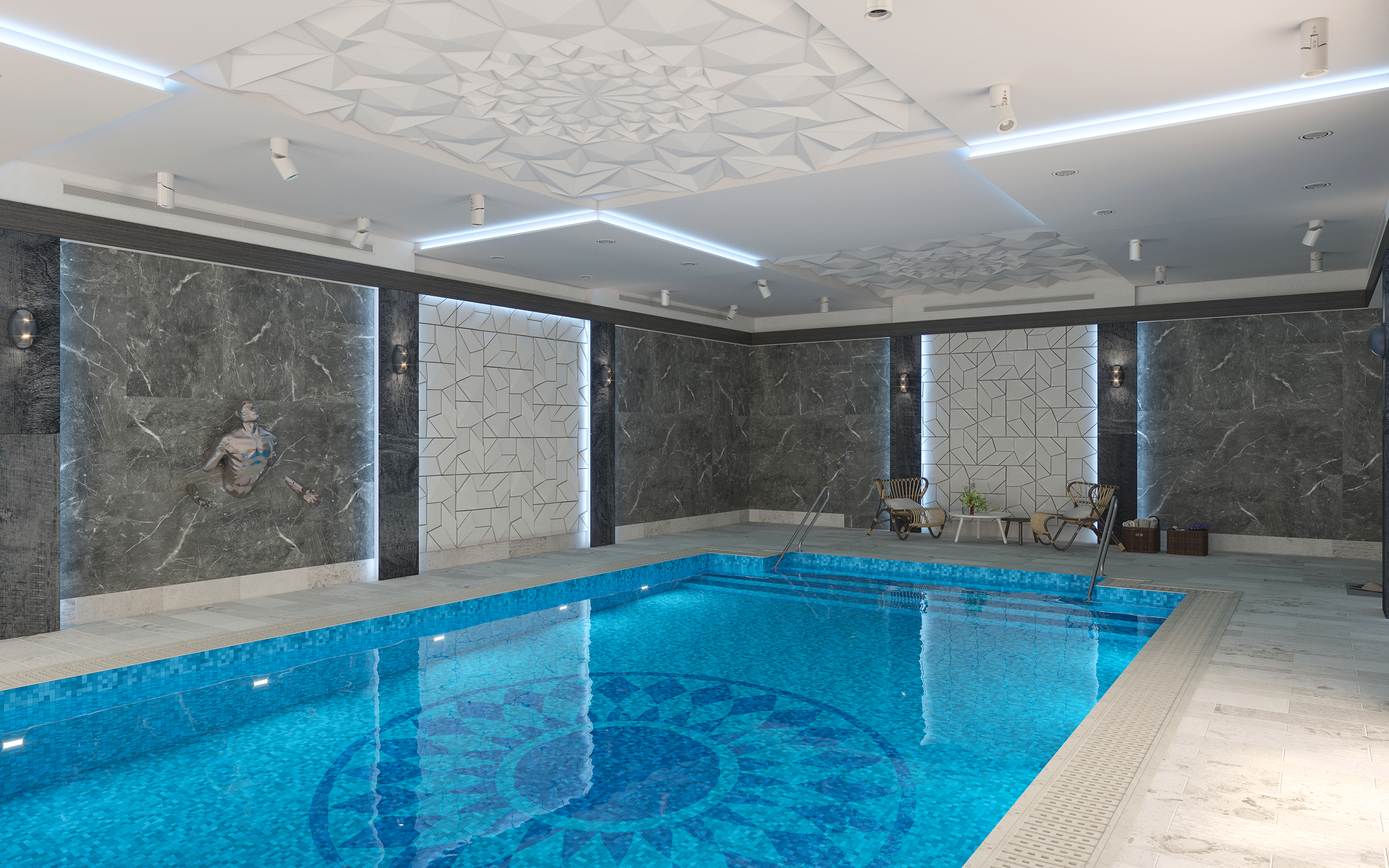 imagen de Piscina. en 3d max corona render