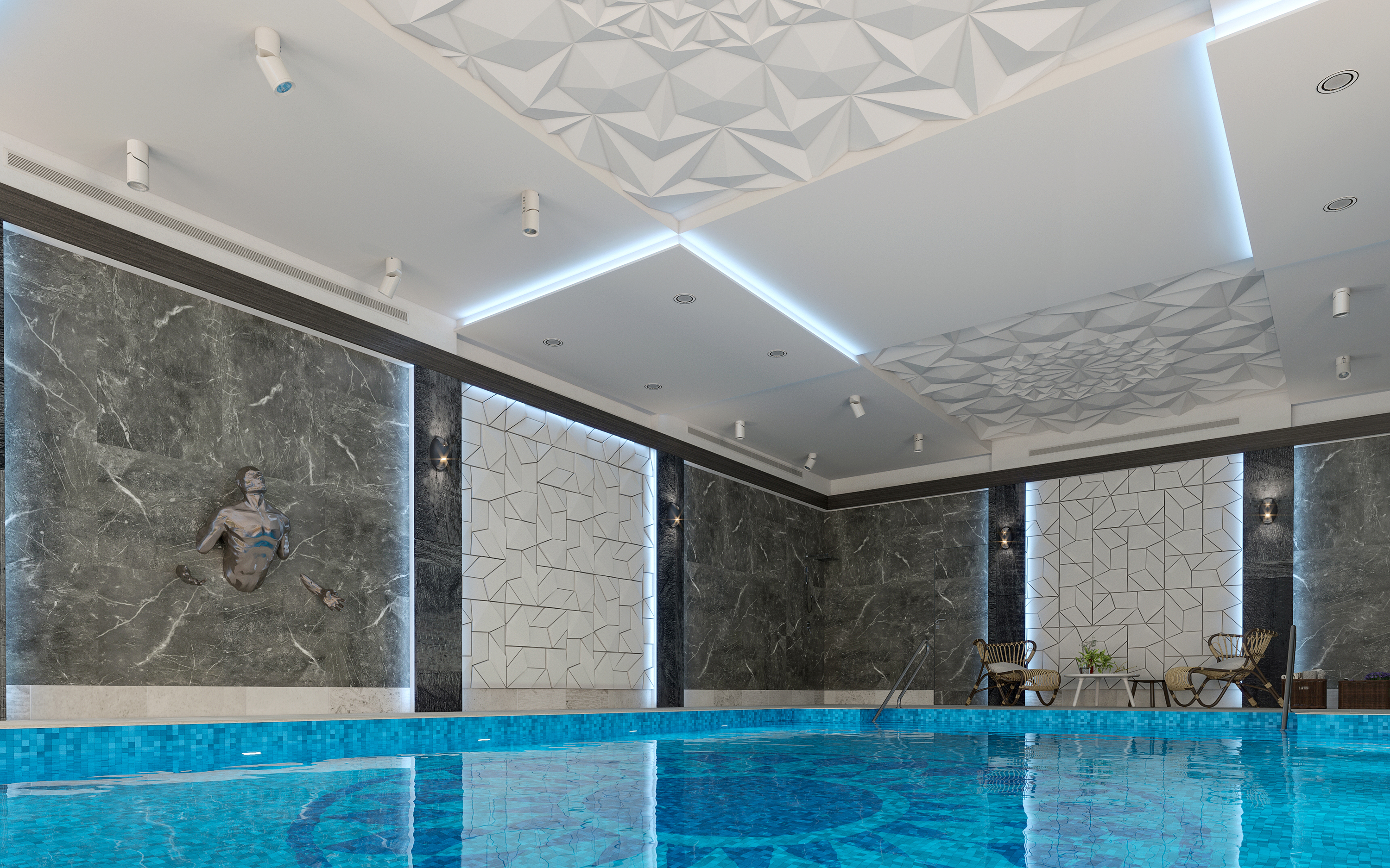 imagen de Piscina. en 3d max corona render