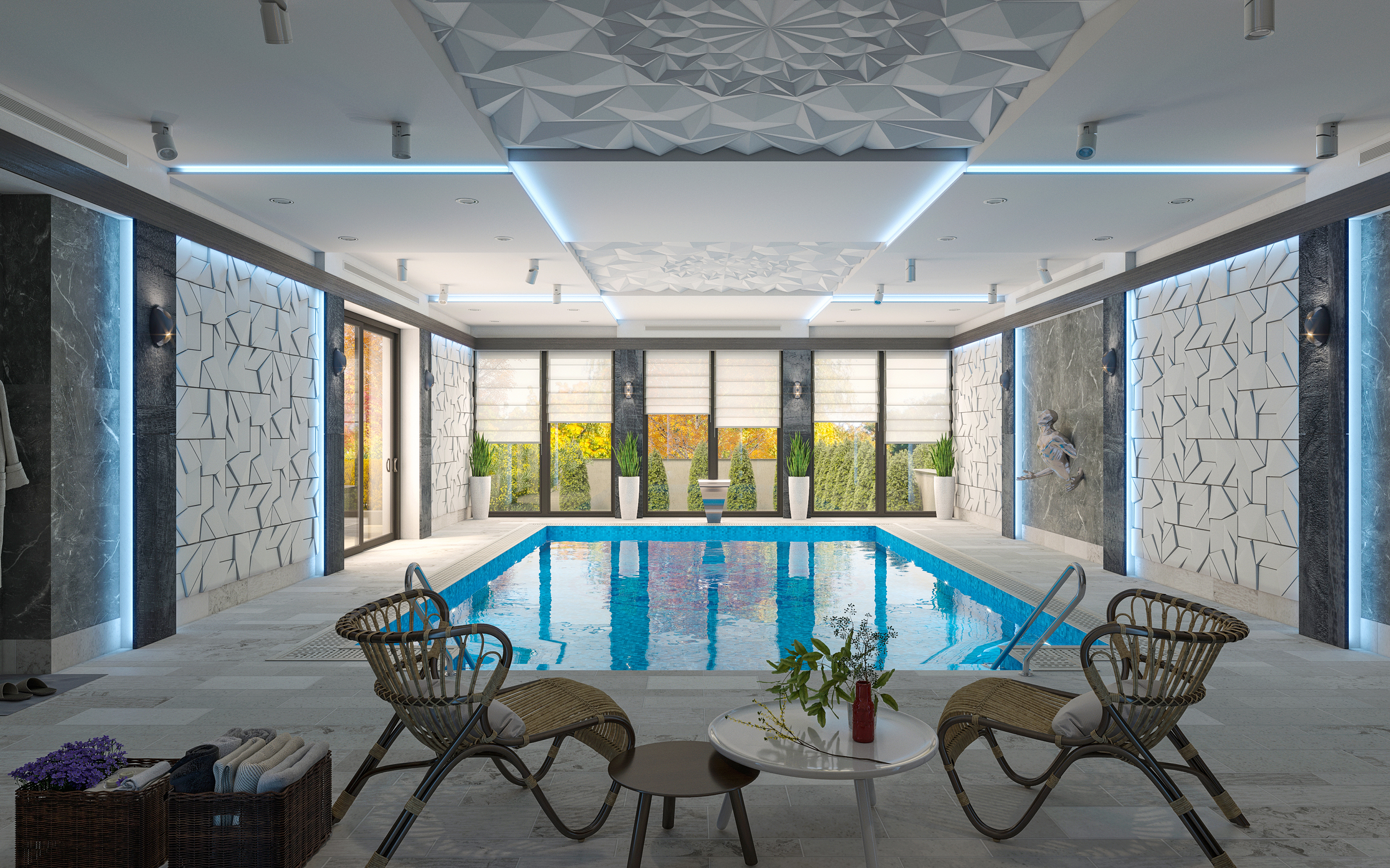 imagen de Piscina. en 3d max corona render