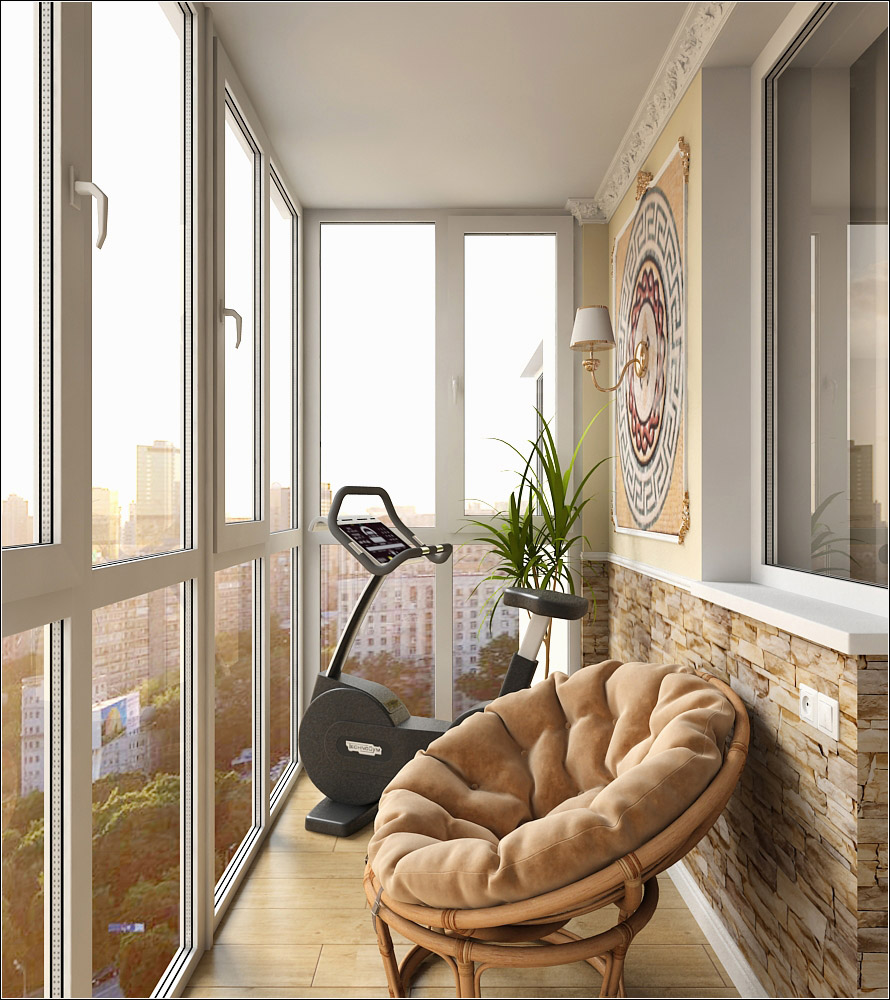 Design glazed balcony in Chernigov in 3d max vray 1.5 image