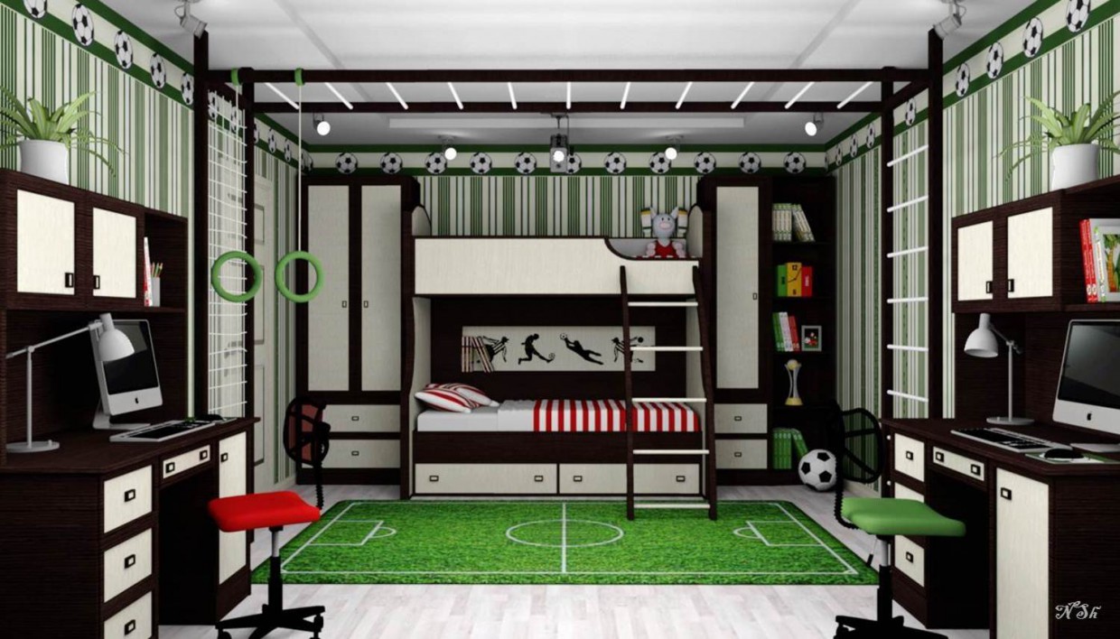 Quarto de crianças para jovens jogadores. em Outra coisa Other imagem