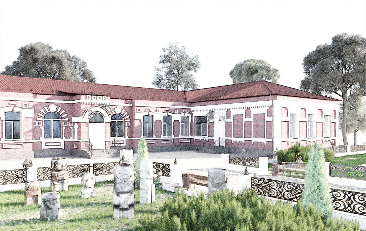 imagen de Museo en 3d max corona render