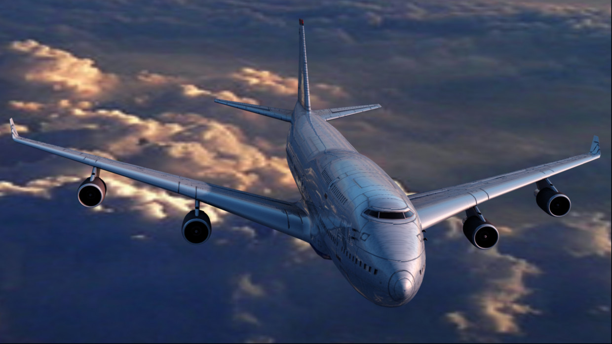 Boeing 747 in Cinema 4d vray 2.5 resim