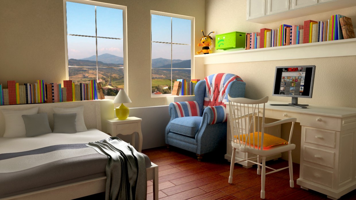 imagen de Habitación niño en 3d max vray