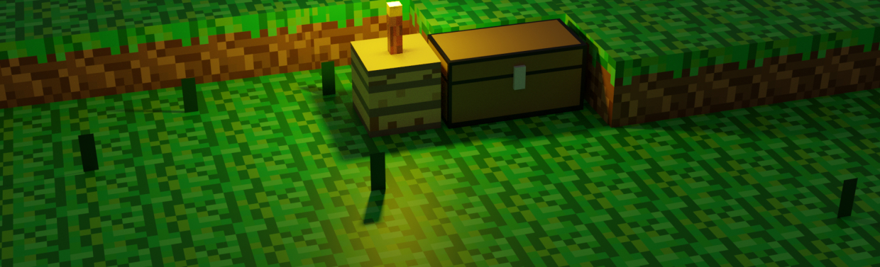 Baú de Minecraft em Blender blender render imagem