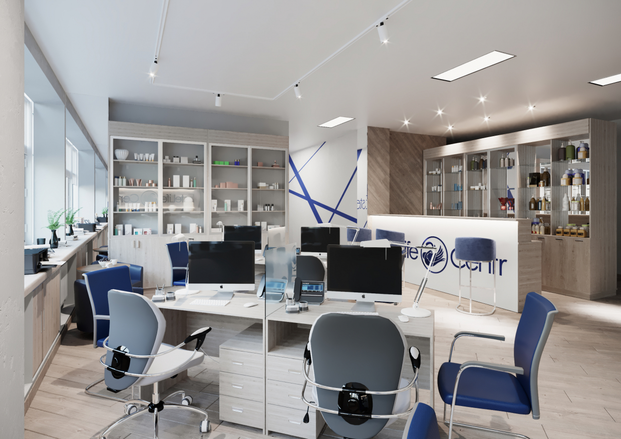 Modern Office 3D Archvis in 3d max corona render image