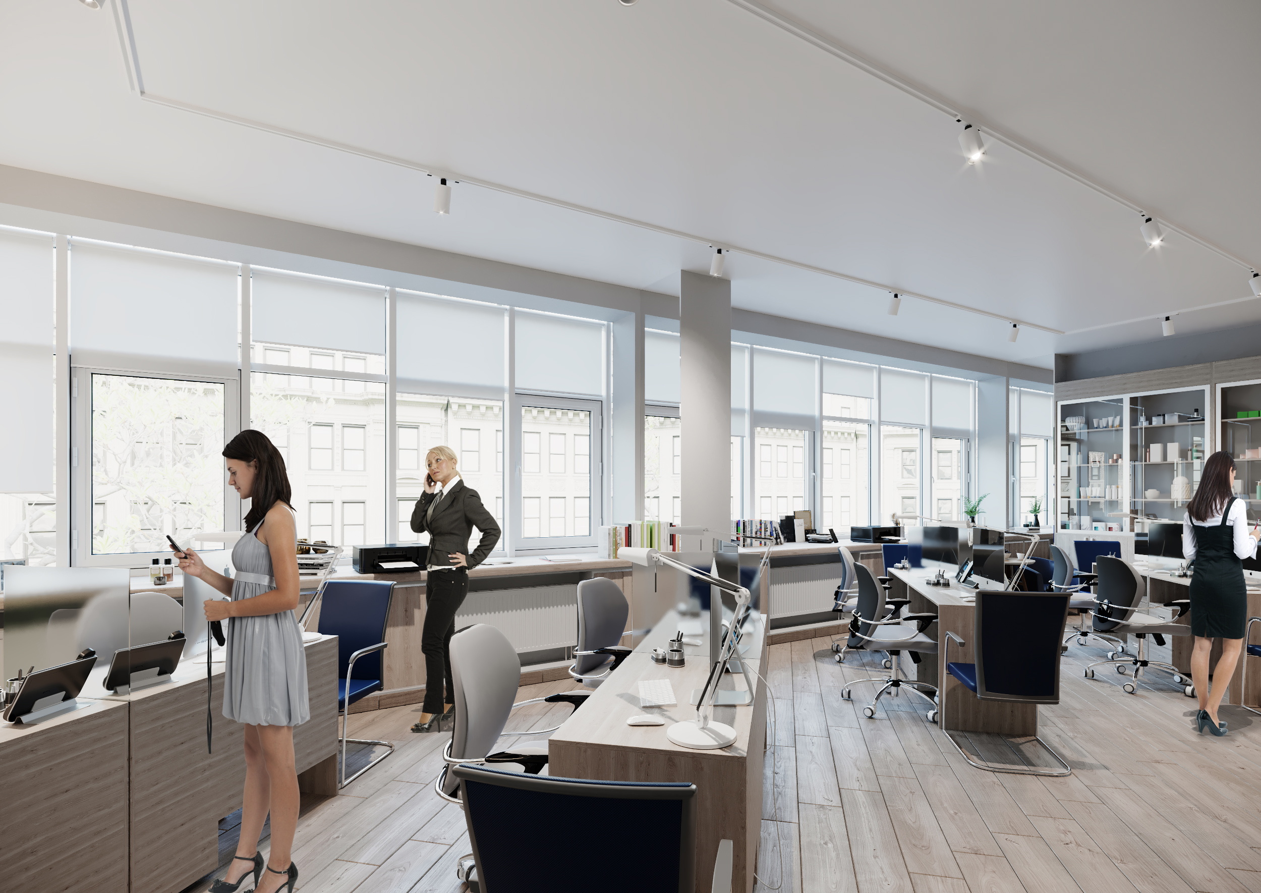 Modern Office 3D Archvis in 3d max corona render image