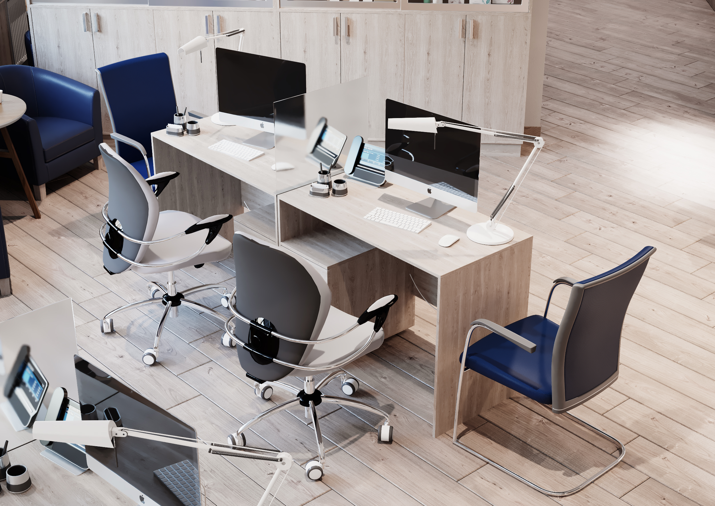 Bureau moderne 3D Archvis dans 3d max corona render image