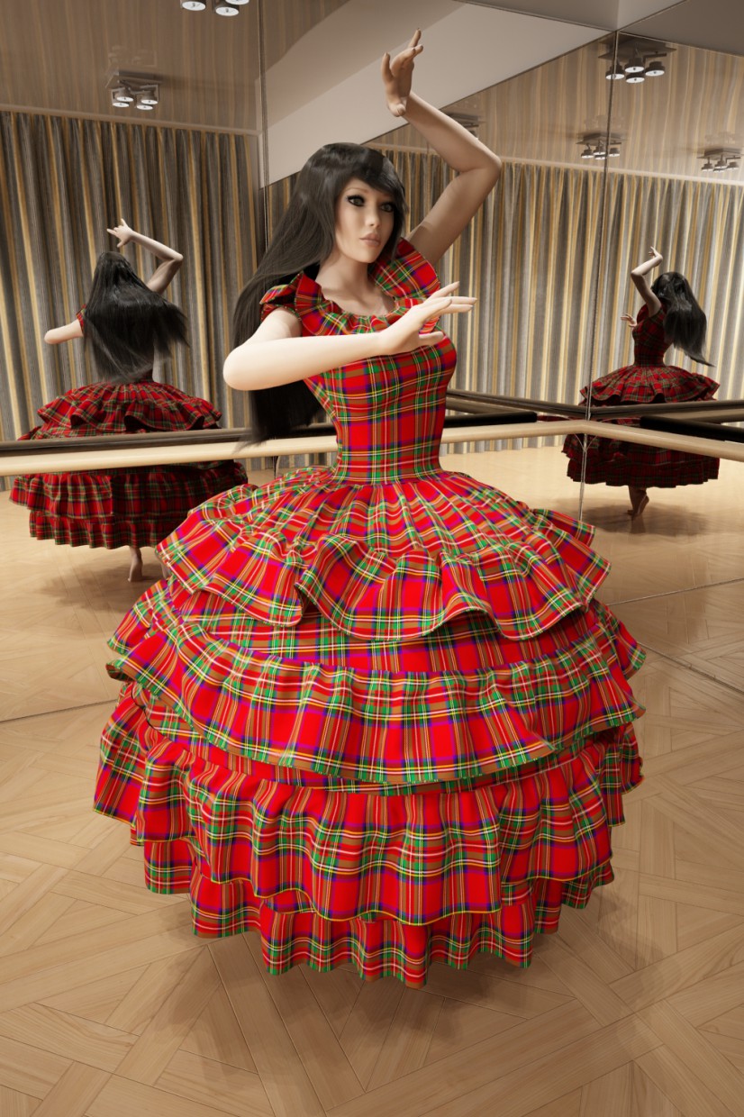 Dresses in 3d max vray image