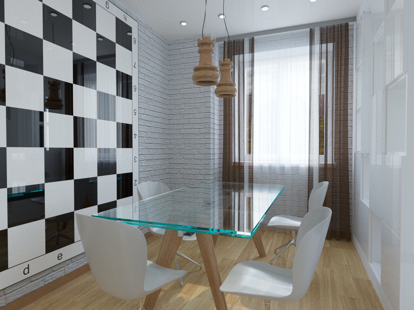 Des chambres design dans l'hôtel. dans 3d max corona render image