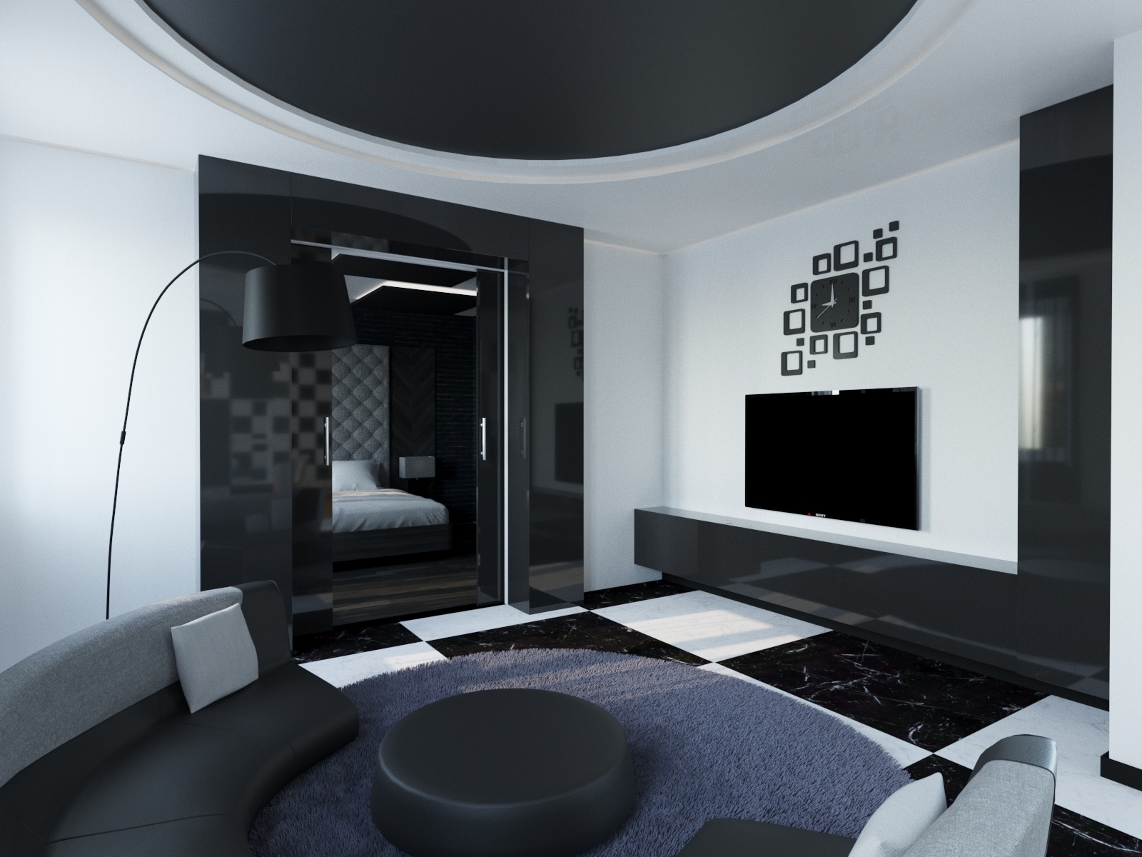 Des chambres design dans l'hôtel. dans 3d max corona render image