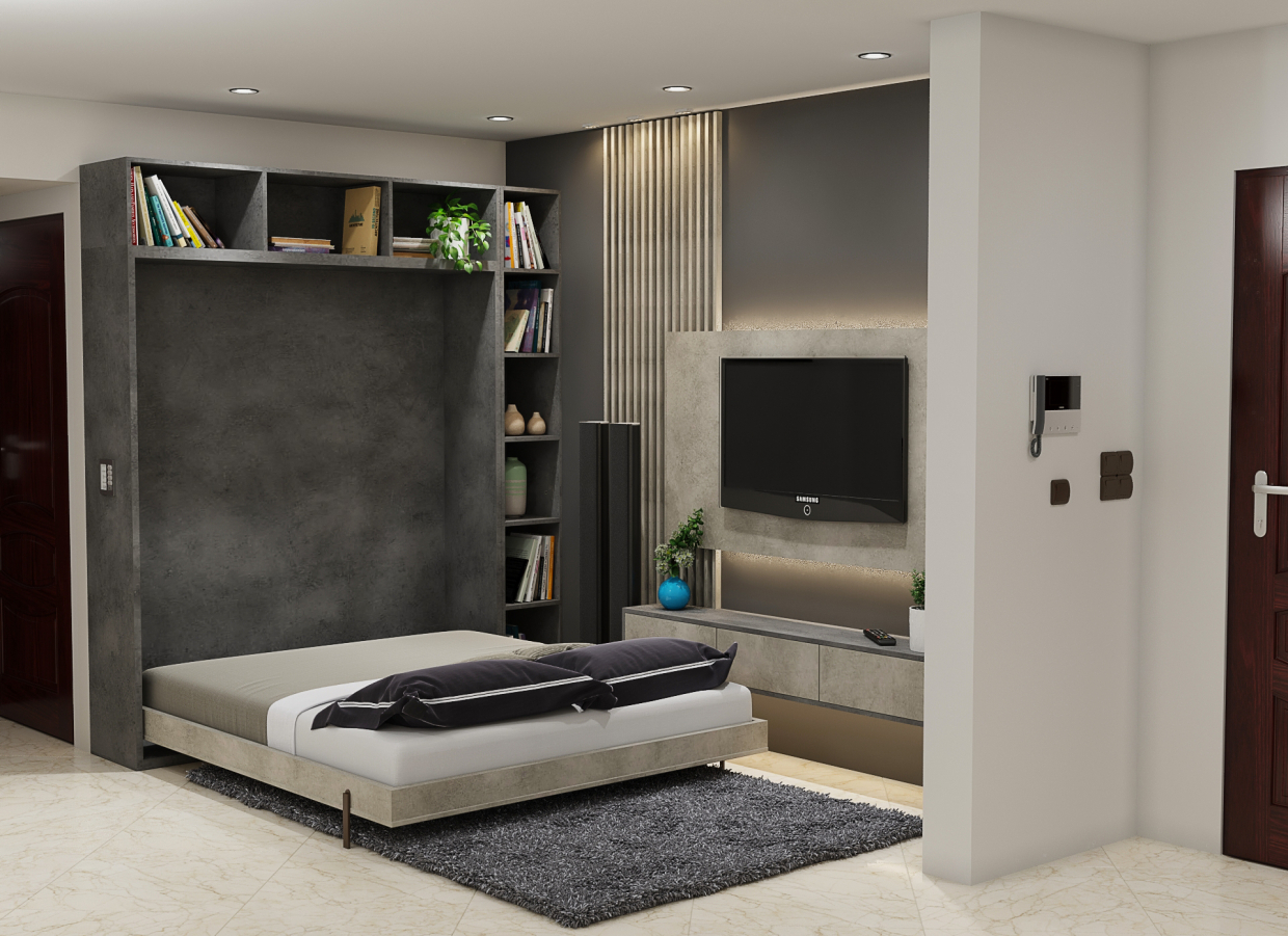 TV & Bett in 3d max vray 5.0 Bild