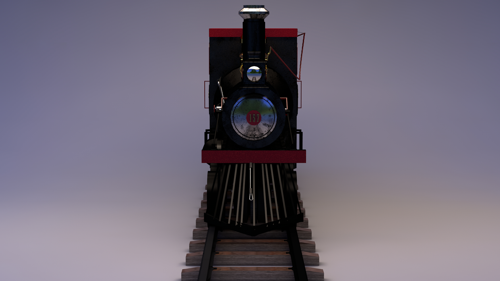 locomotiva a vapore in Cinema 4d maxwell render immagine