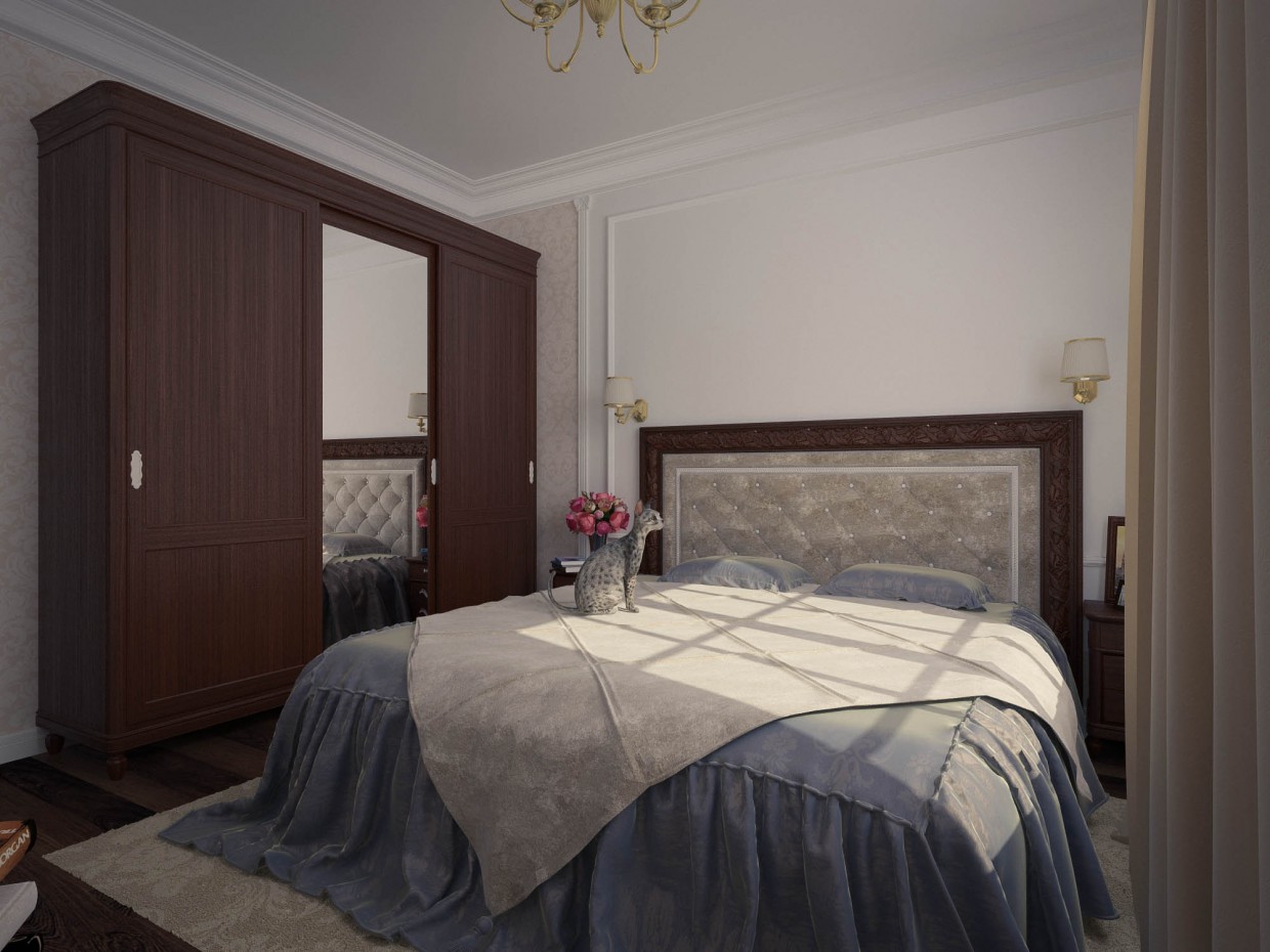 Chambre pour une personne âgée dans 3d max vray image