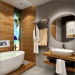 Interior design of the bathroom in the KievSKY residential complex in Chernigov