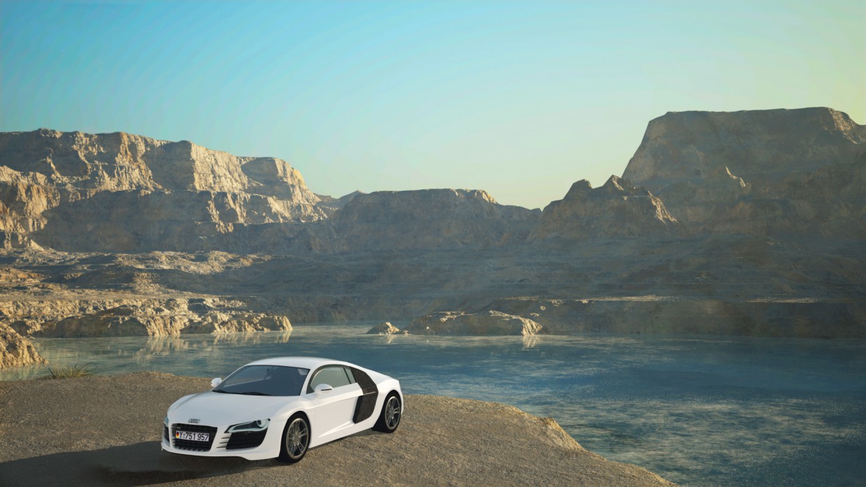 Audi R8 dans Maya vray image