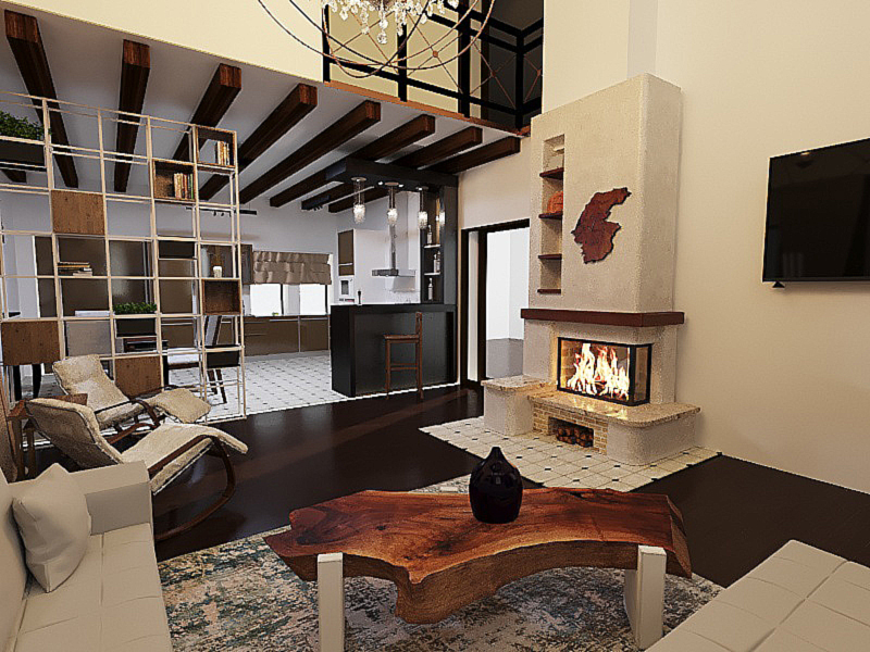 Casa di campagna in 3d max corona render immagine