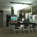 imagen de Hall de entrada, cocina y sala de estar en 3d max corona render