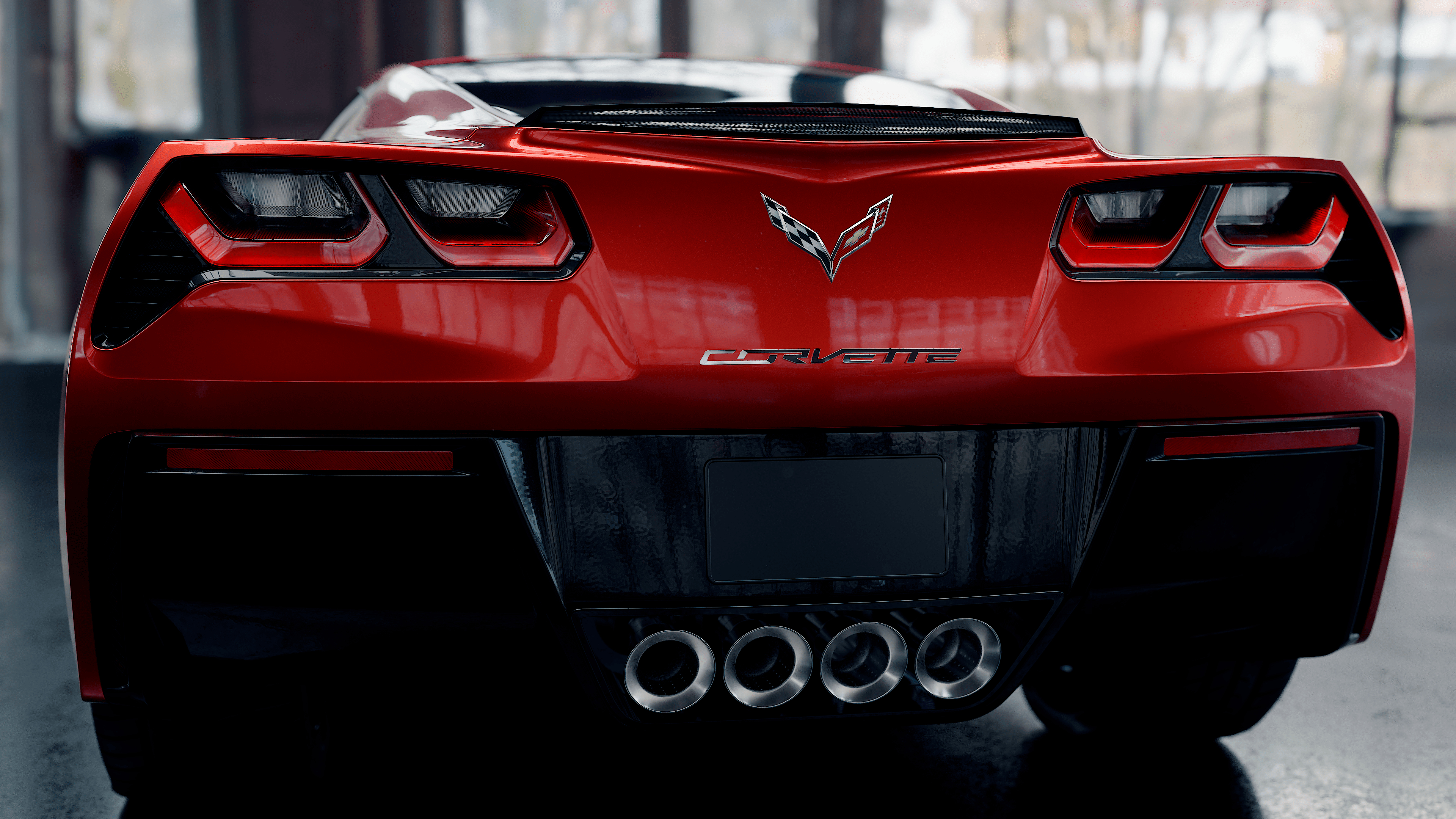 Chevrolet corvette in Blender cycles render resim