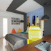 Boy's room in 3d max vray image