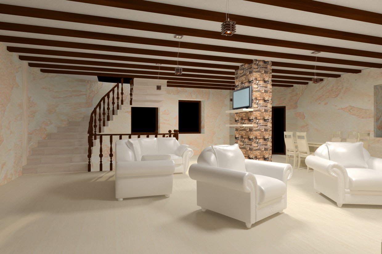 Sala de estar em 3d max vray imagem