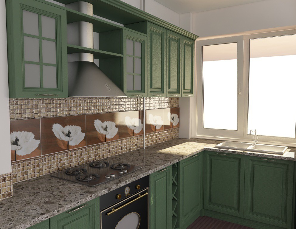 kitchen in 3d max vray image