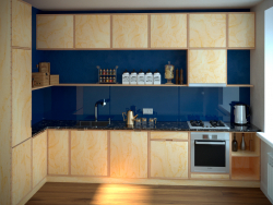 Plywood kitchen