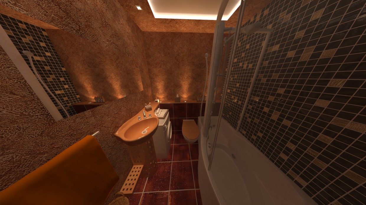 Un bagno in 3d max vray immagine