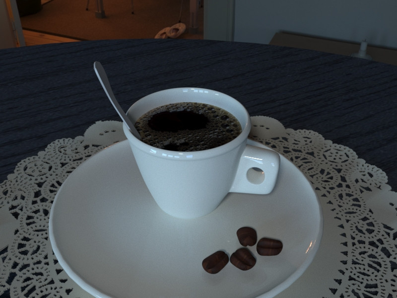 Чашка с блюдцем espresso в 3d max corona render изображение