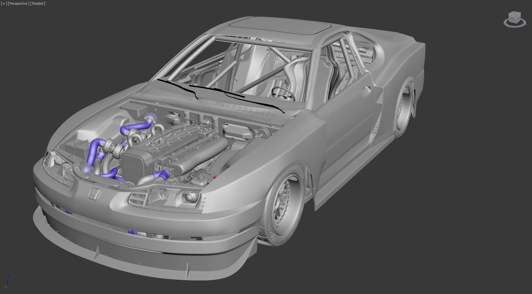 होंडा प्रीलूड थर्स्टन 3d max vray 3.0 में प्रस्तुत छवि