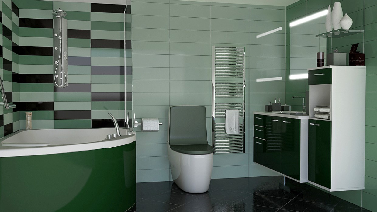 salle de bain dans 3d max mental ray image