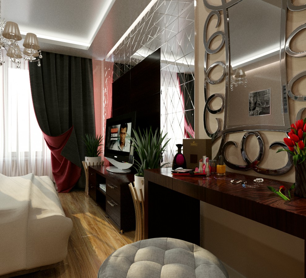 Chambre à coucher dans 3d max corona render image