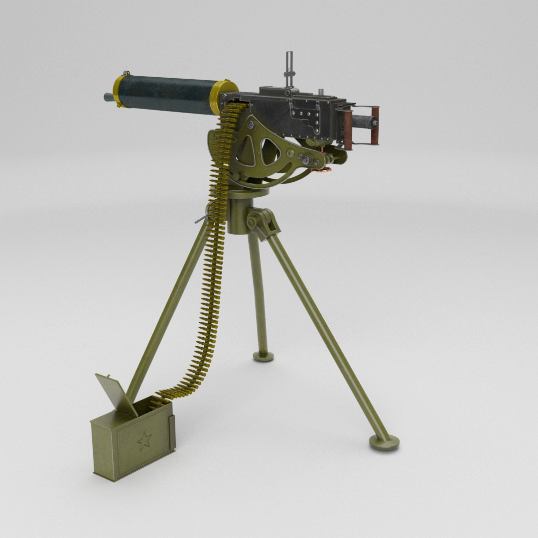 Browning 1917 in Maya vray 5.0 immagine