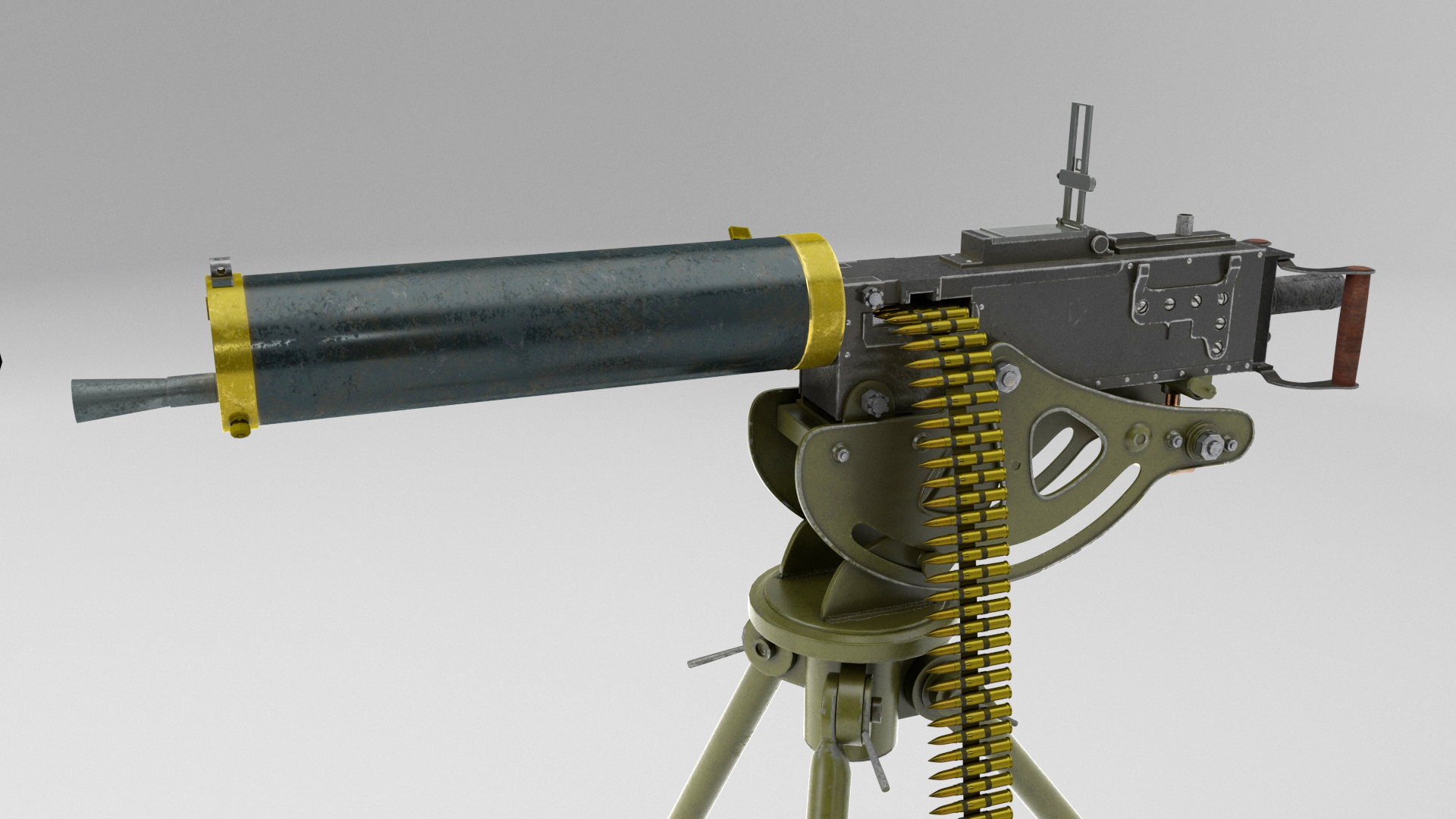 Browning 1917 in Maya vray 5.0 immagine