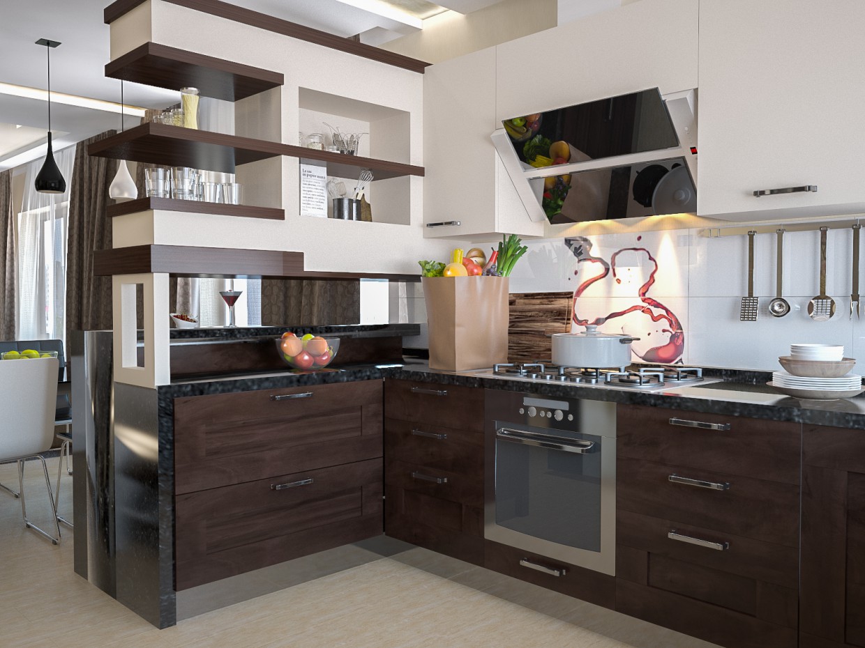 Cucina in 3d max vray immagine