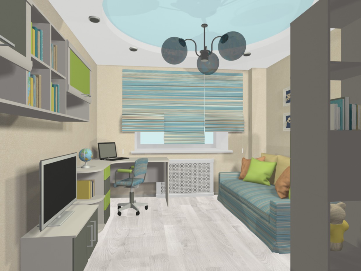 Quarto de criança para um menino em 3d max mental ray imagem