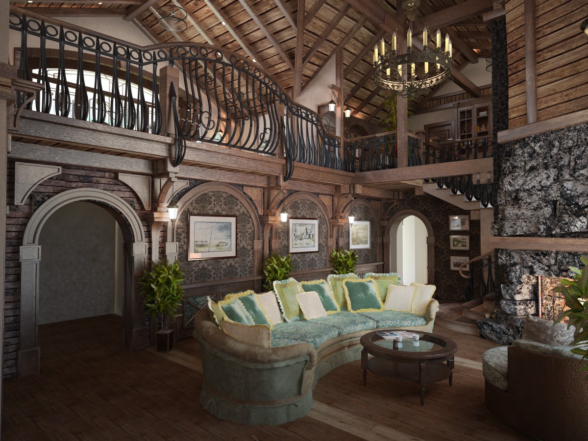 Wohnen im Schloss-Stil in 3d max vray Bild