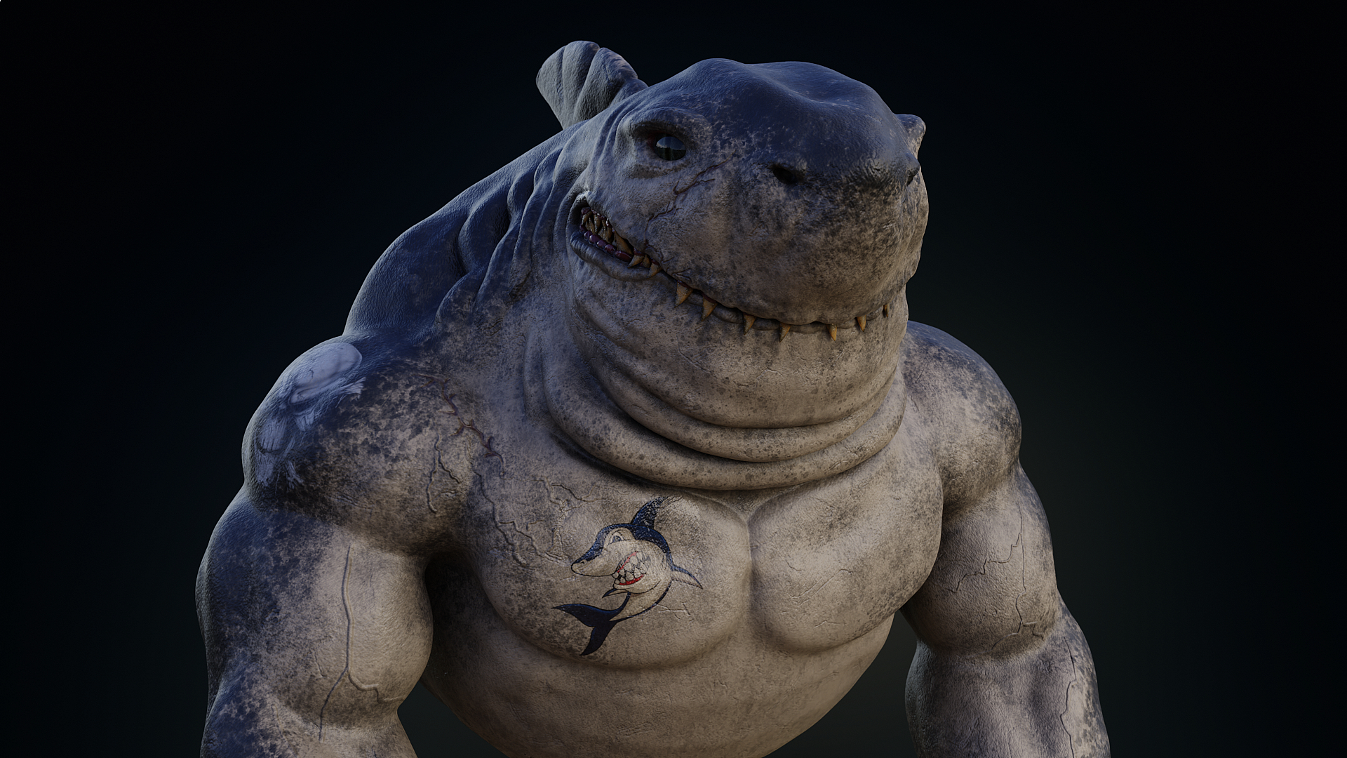 King Shark в Blender cycles render зображення